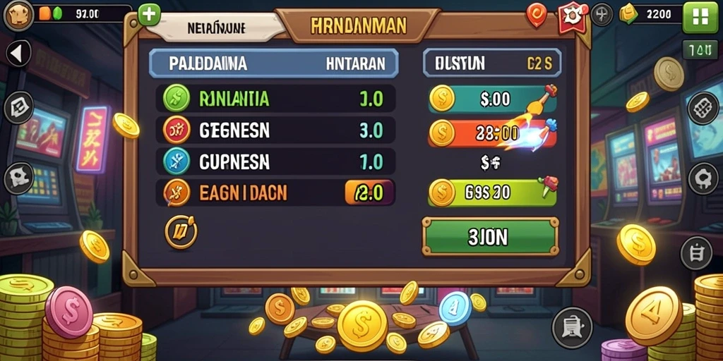 Screenshot menampilkan antarmuka permainan slot yang menarik.