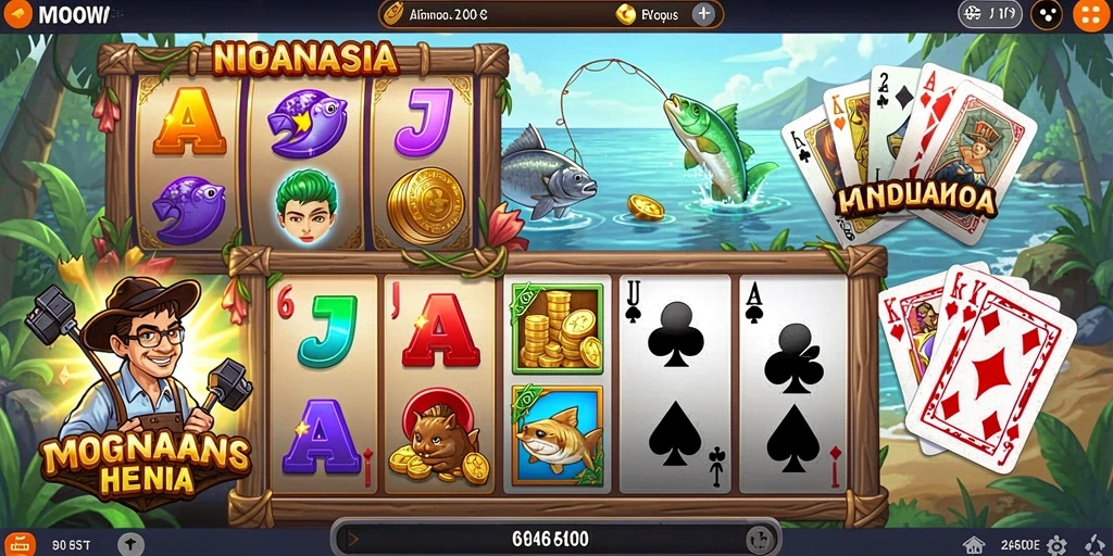Screenshot menampilkan grafis berwarna-warni yang menarik.
