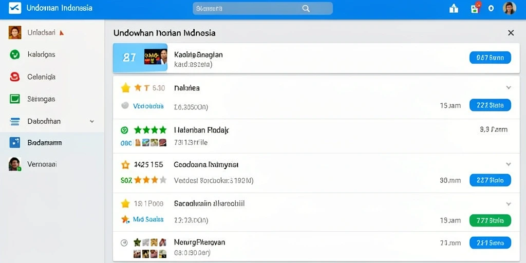 Tampilan antarmuka utama yang menarik.
