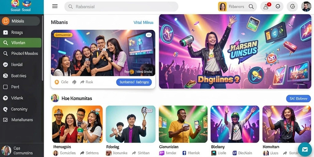 Tampilan menu utama yang menarik dan mudah dinavigasi.