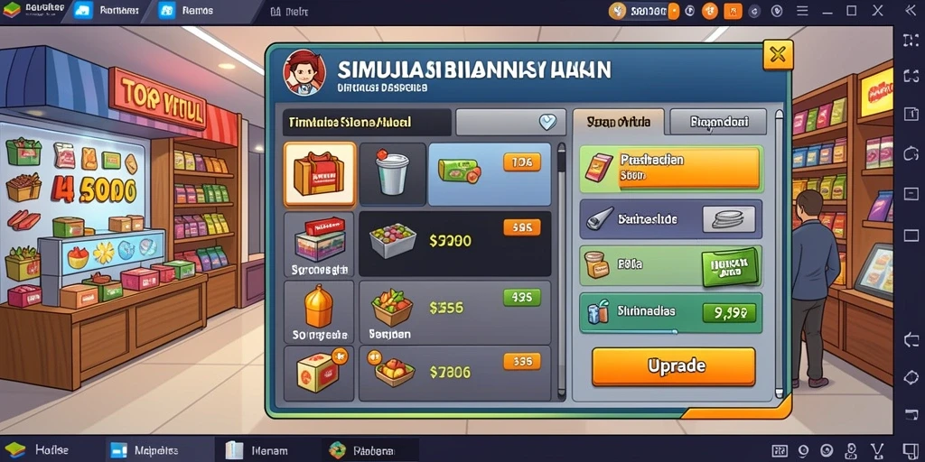 Tampilan antarmuka permainan yang menarik.
